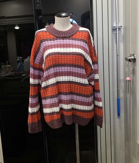 SO Women's Colorful Striped Sweater - Picture 2 of 7